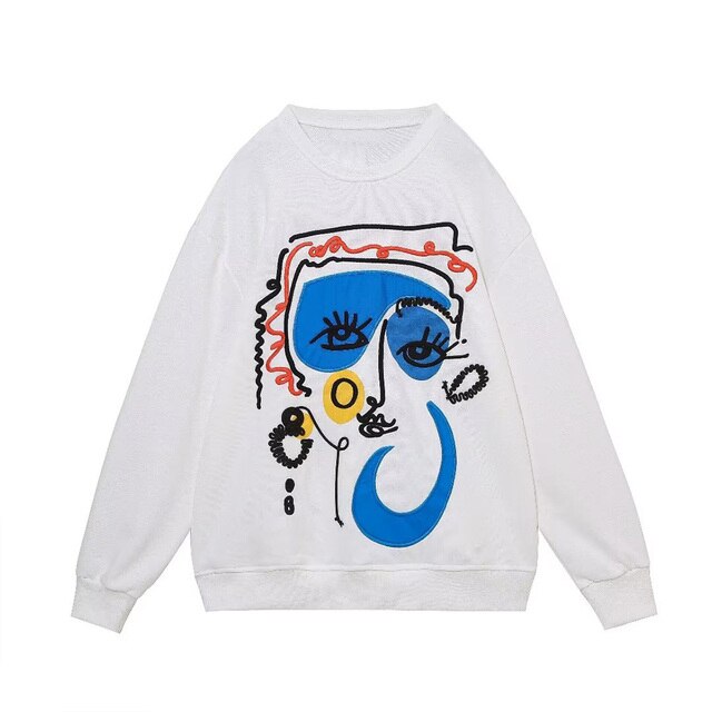 Women Fashion Printing Basic Sweatshirts