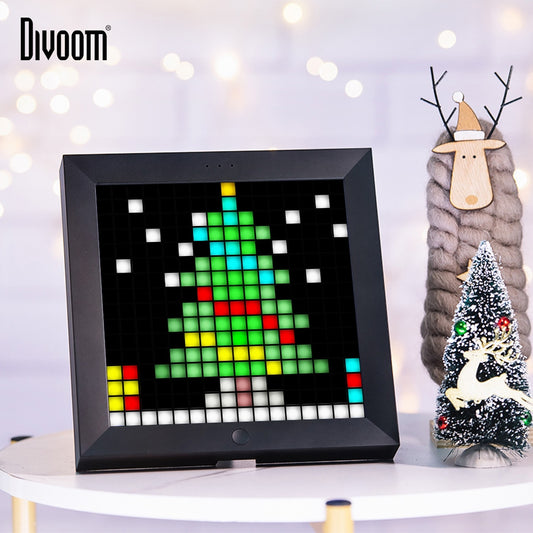 Divoom Pixoo Digital Photo Frame Alarm Clock with Pixel Art