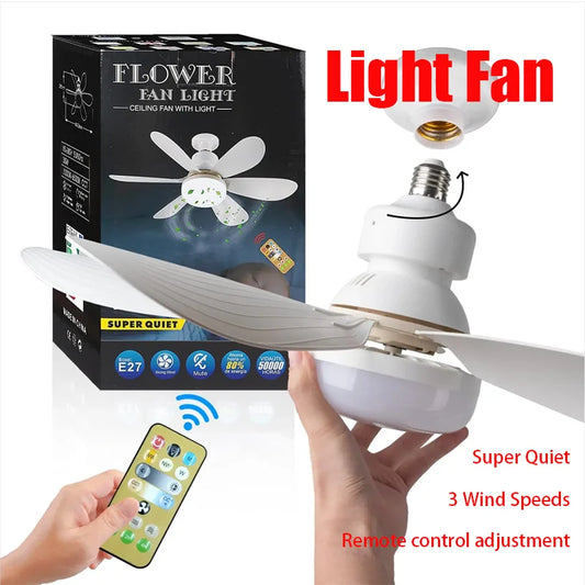 LED 30W ceiling fan light E27 with remote control for dimming,