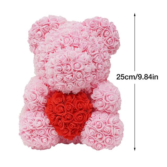 Valentine's Day Rose Flower Bear