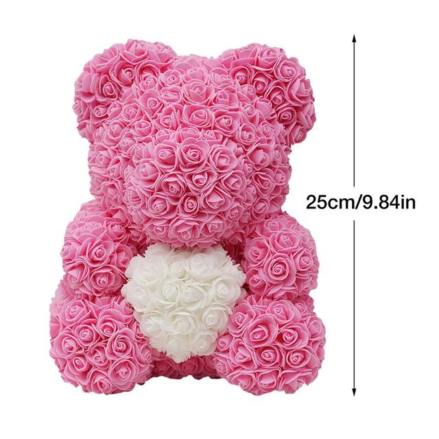 Valentine's Day Rose Flower Bear