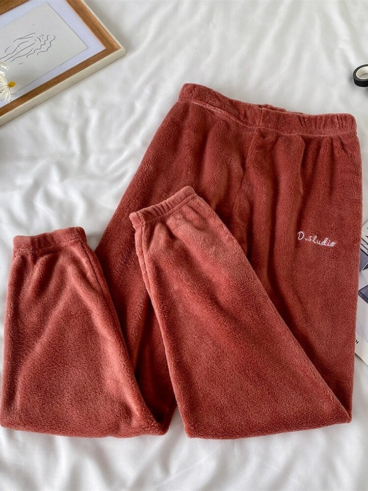 Winter Soft Velvet Pajamas Set