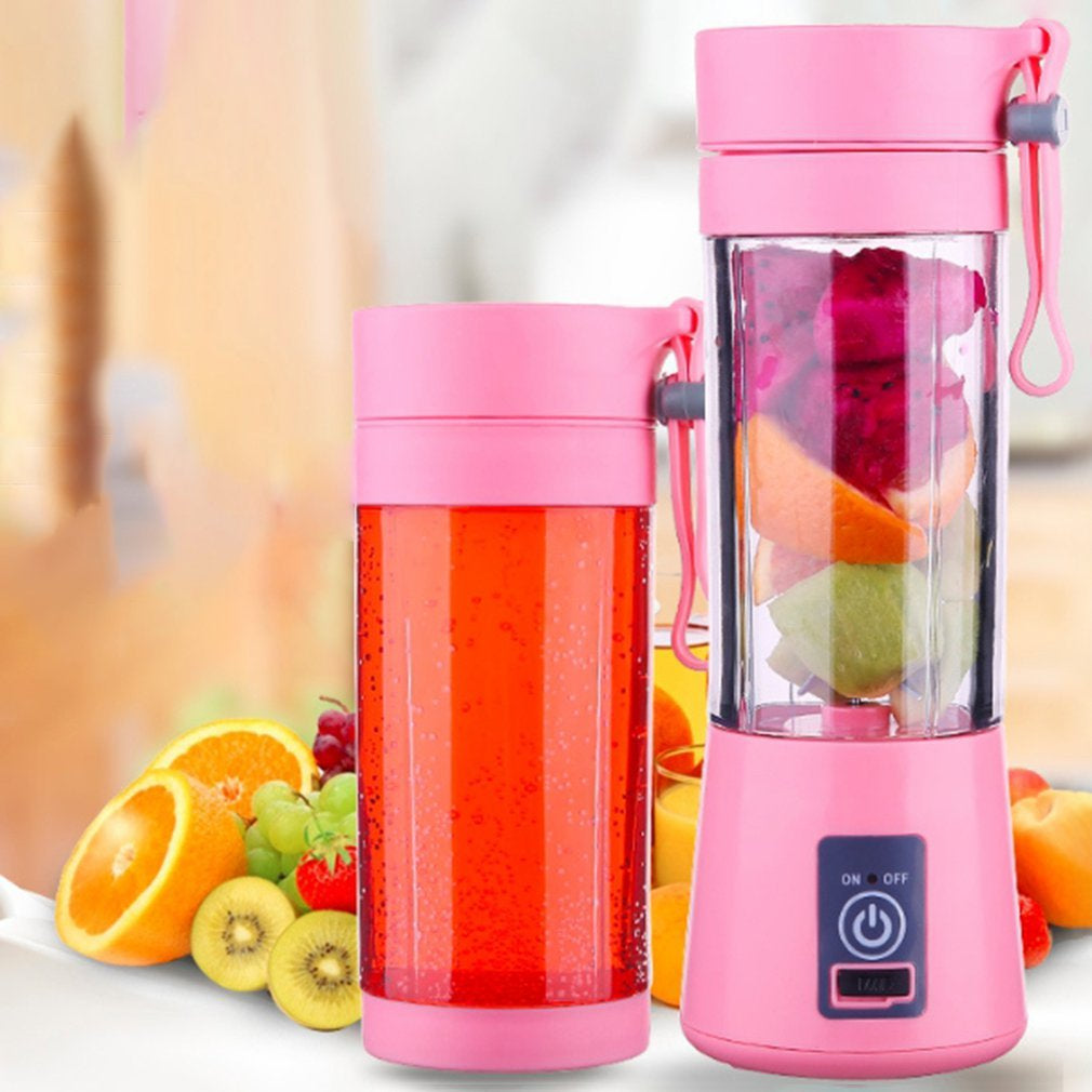 Portable Mixer Multifunctional USB Electric Blender Food Smoothie Maker Blender Stirring Rechargeable 6-Leaf Fruit Juicer Cup