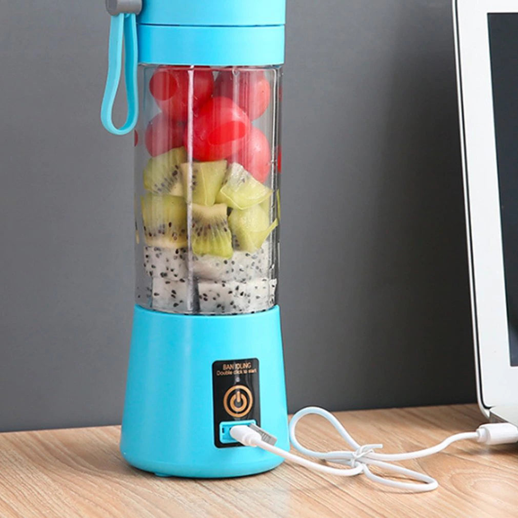 Portable Mixer Multifunctional USB Electric Blender Food Smoothie Maker Blender Stirring Rechargeable 6-Leaf Fruit Juicer Cup