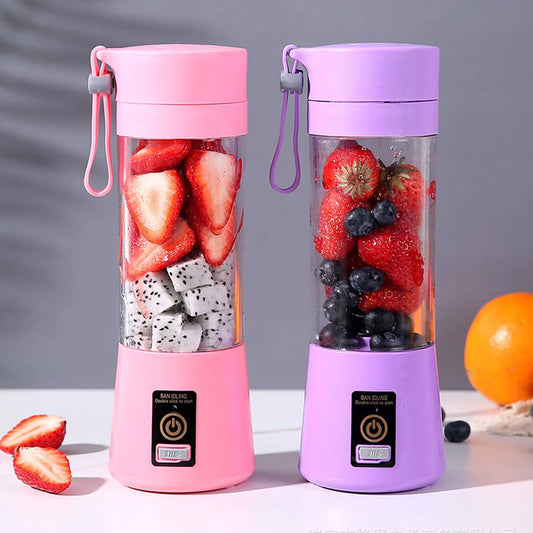 Portable Mixer Multifunctional USB Electric Blender Food Smoothie Maker Blender Stirring Rechargeable 6-Leaf Fruit Juicer Cup