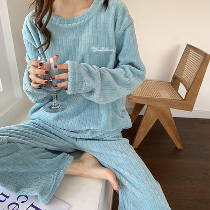 Winter Soft Velvet Pajamas Set