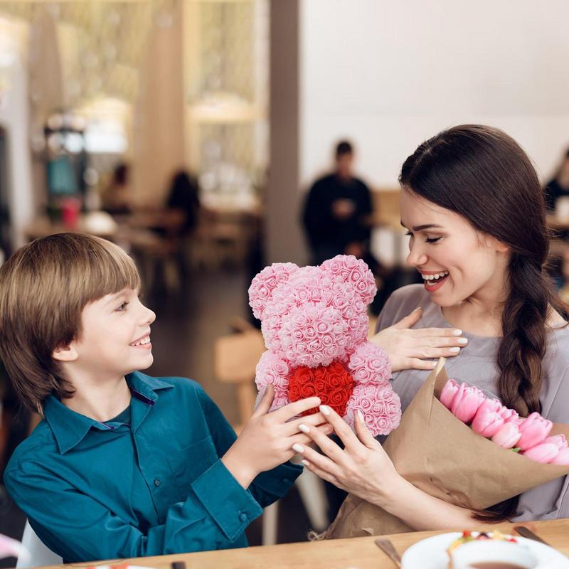 Valentine's Day Rose Flower Bear